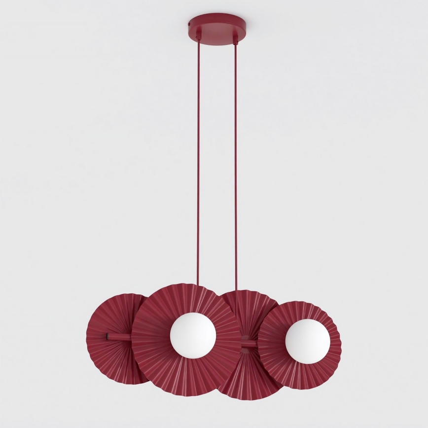 Lustra uz troses UMBRA 4xG9/8W/230V sarkana