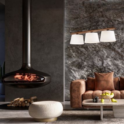 Lustra uz vada AIDA 3xE27/60W/230V Ø25 cm ozols/valrieksts