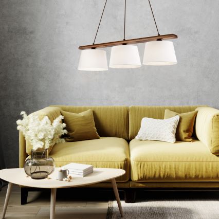 Lustra uz vada AIDA 3xE27/60W/230V Ø25 cm ozols/valrieksts