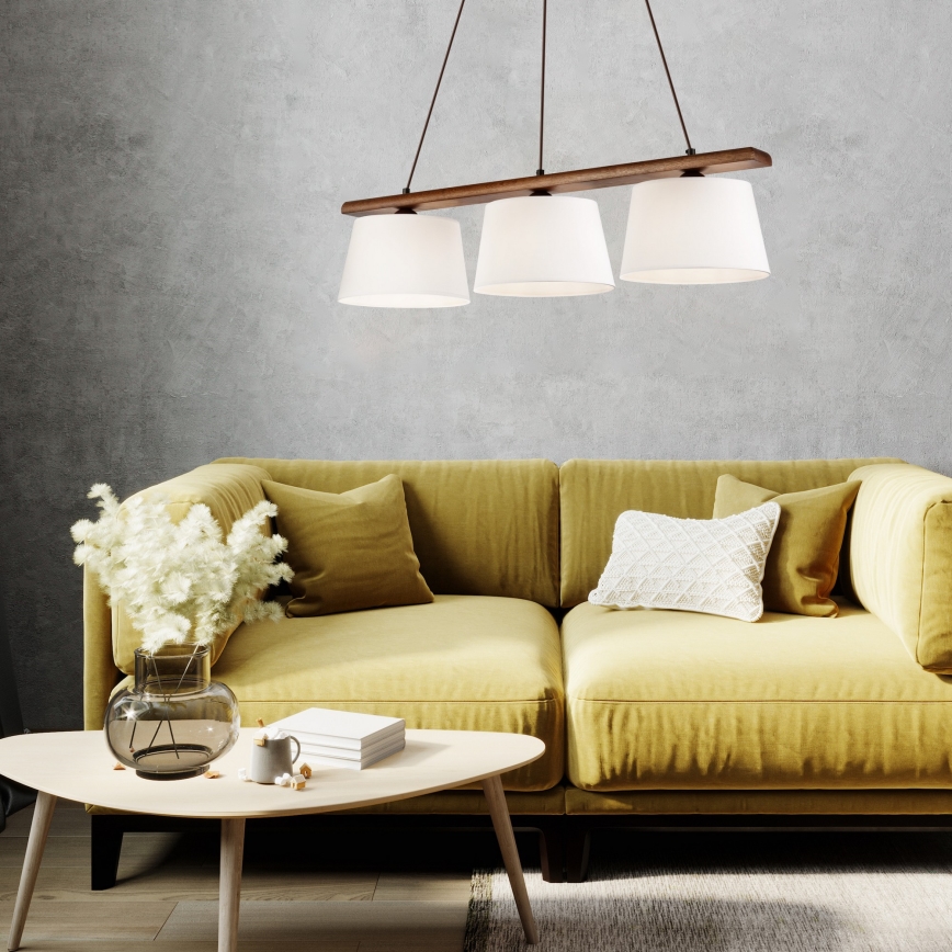 Lustra uz vada AIDA 3xE27/60W/230V Ø25 cm ozols/valrieksts