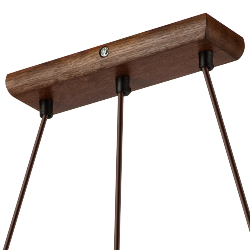 Lustra uz vada AIDA 3xE27/60W/230V Ø25 cm ozols/valrieksts