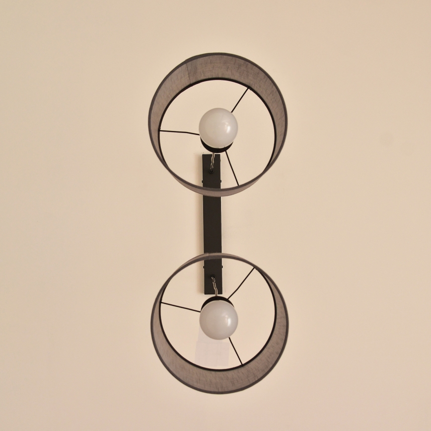 Lustra uz vada ALBA 2xE27/15W/230V pelēka