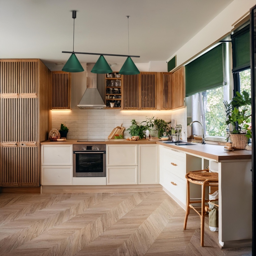 Lustra uz vada CAPITAL 3xGX53/15W/230V, zaļa