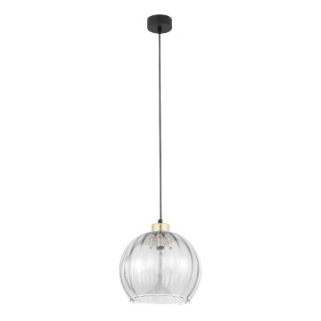 Lustra uz vada DEVI 1xE27/15W/230V melna/caurspīdīga
