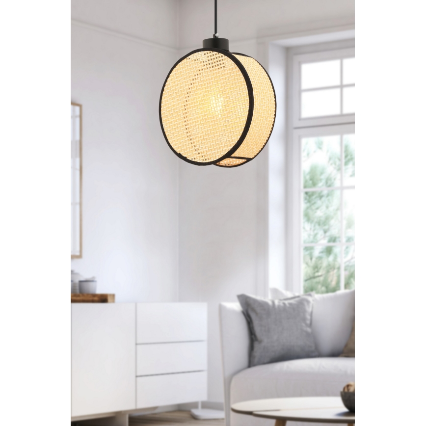 Lustra uz vada DRUM 1xE27/60W/230V bēša/melna