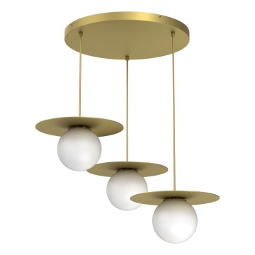 Lustra uz vada FLAT 3xE27/15W/230V zelta