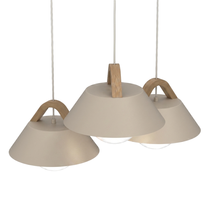 Lustra uz vada FUNDA 3xE27/15W/230V bēša