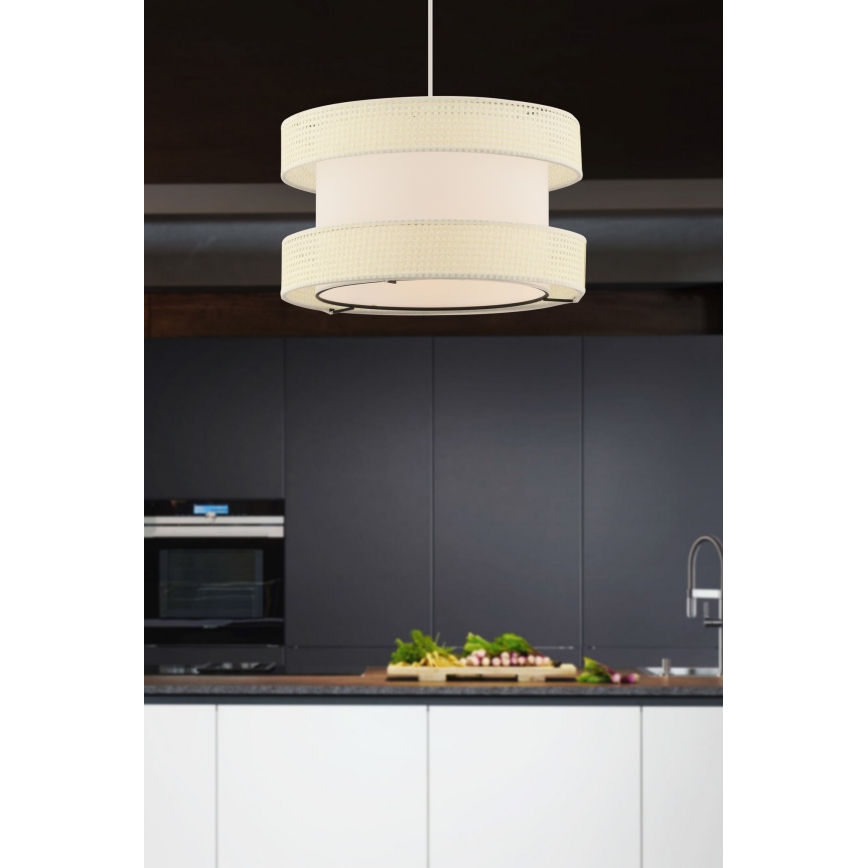 Lustra uz vada HALO 1xE27/60W/230V krēmkrāsaina