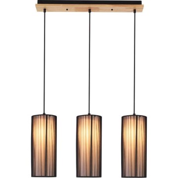 Lustra uz vada KIOTO 3xE27/40W/230V melns/bērzs