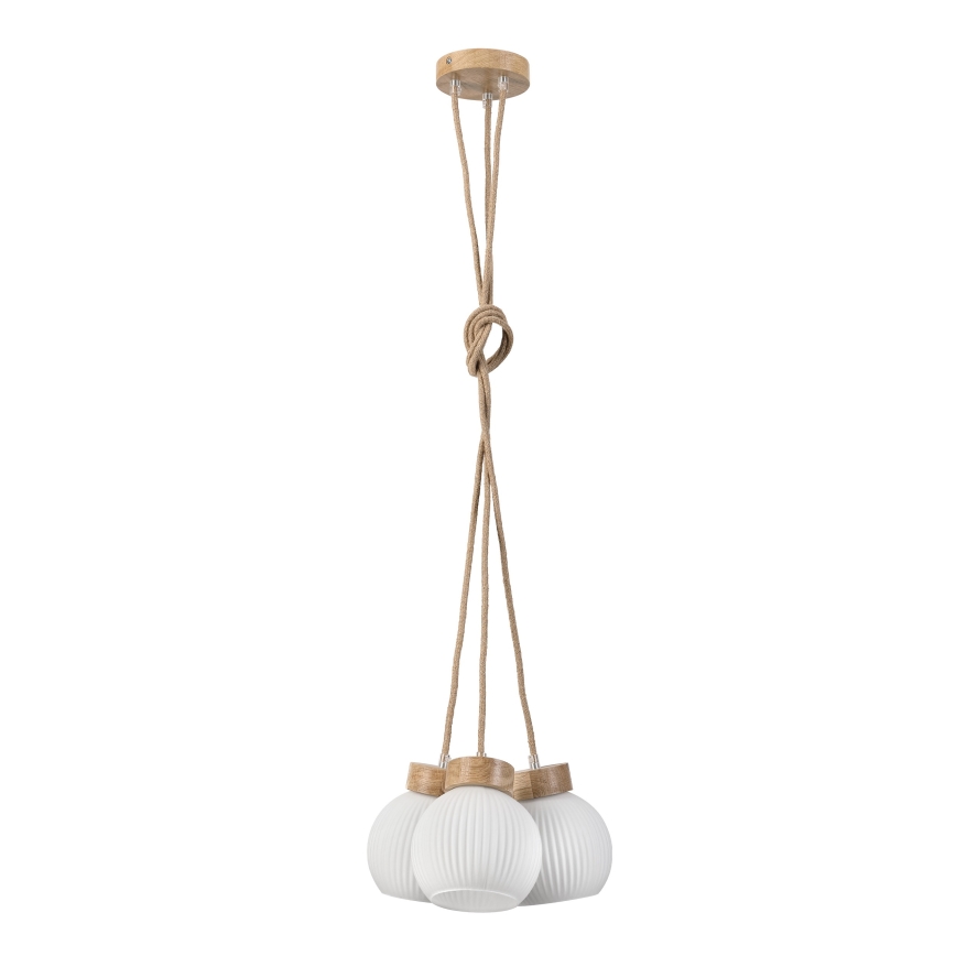 Lustra uz vada LOOMIS 3xE27/15W/230V 130 cm bēšs/ozols
