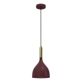 Lustra uz vada NOAK 1xE27/15W/230V burgundijas sarkana