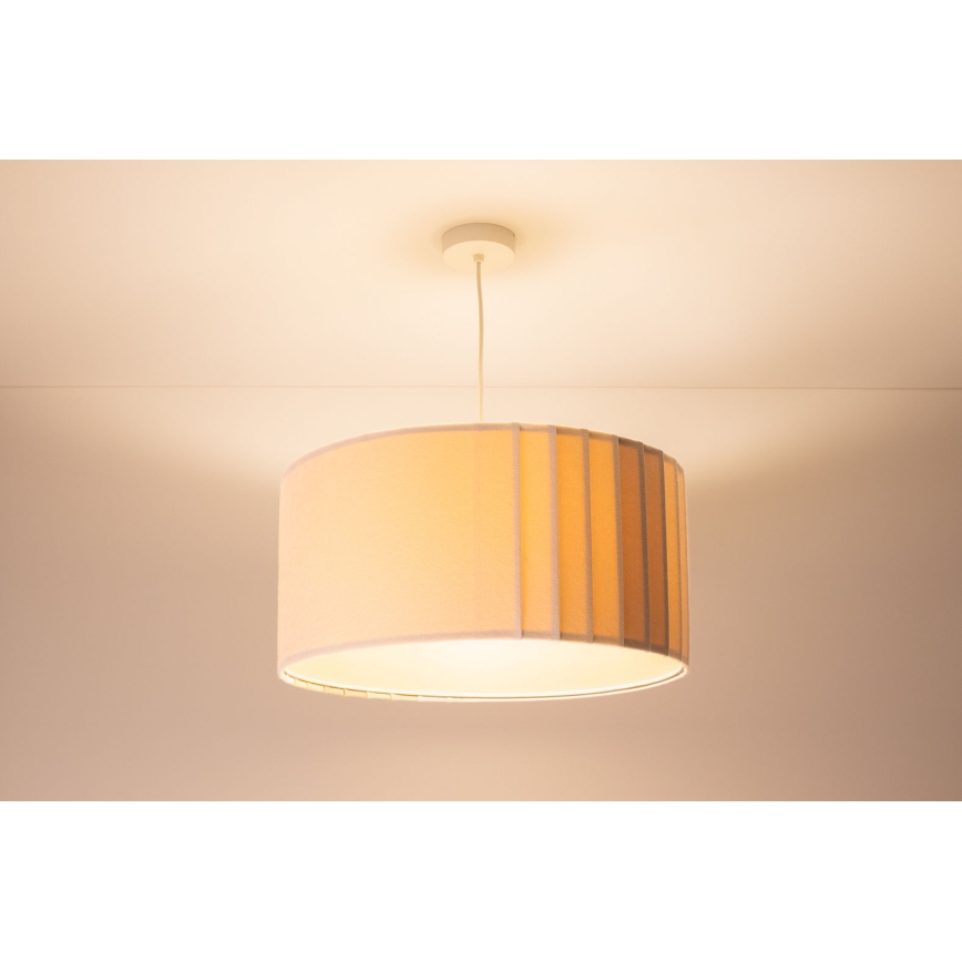 Lustra uz vada STRIPES 1xE27/60W/230V Ø 40 cm krēmkrāsā