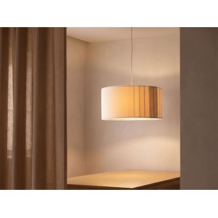 Lustra uz vada STRIPES 1xE27/60W/230V Ø 40 cm krēmkrāsā
