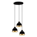 Lustrs YILDO 3xE27/40W/230V melna/zelta