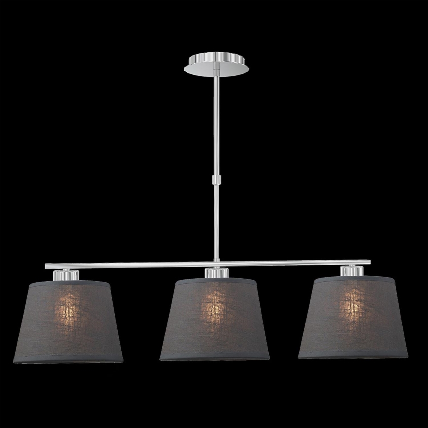 LUXERA 18067 - Lustra COMBO 3xE27/60W pelēka