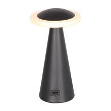 Luxera 26101 - Aptumšojama galda lampa USB savienotājs TAPER LED/7W/230V