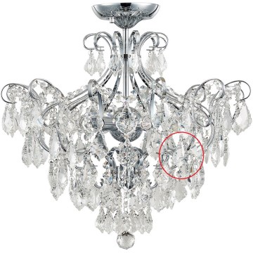 Luxera 33304 - Rezerves kristāls lustrai GRANADA 5 cm