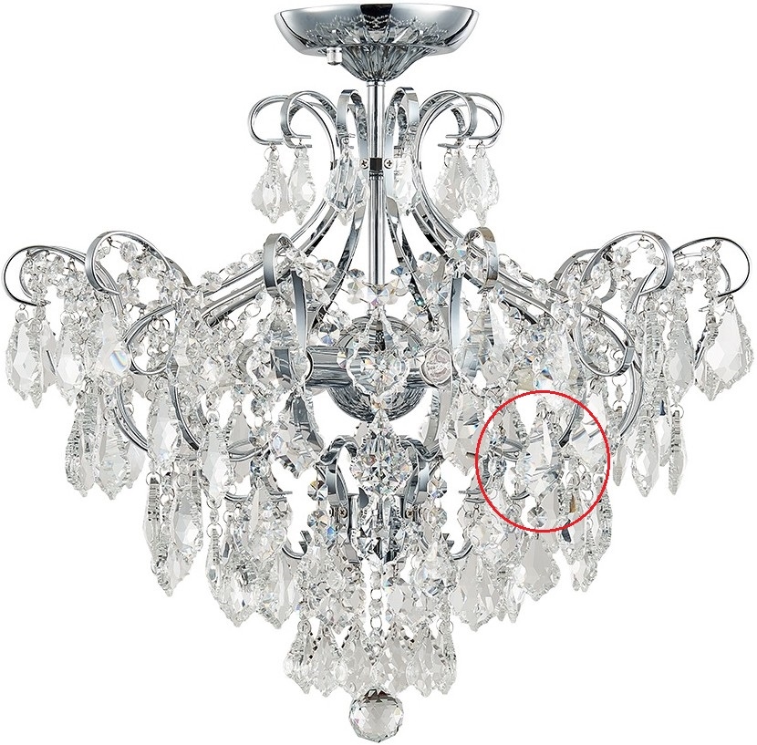 Luxera 33304 - Rezerves kristāls lustrai GRANADA 5 cm