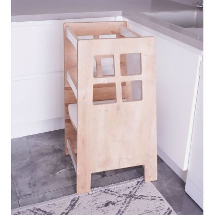 Mācību tornis KULE 90x50 cm brūns/balts