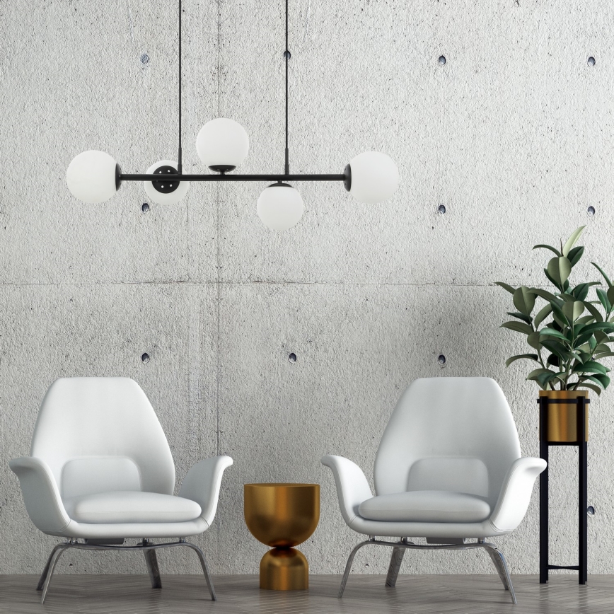 MADDIE luster piekārta 5xE14/5W/230V melns