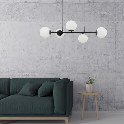MADDIE luster piekārta 5xE14/5W/230V melns