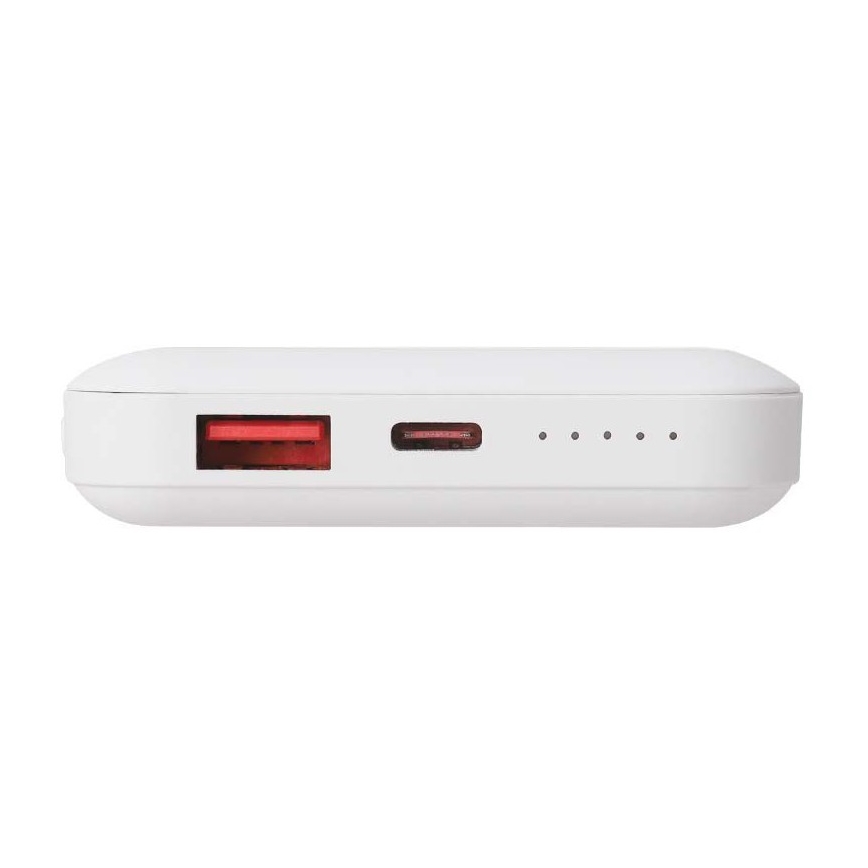 Magnētiskais Ārējais akumulators ar bezvadu lādētāju Power Delivery 10 000mAh/20W/3,7V balta