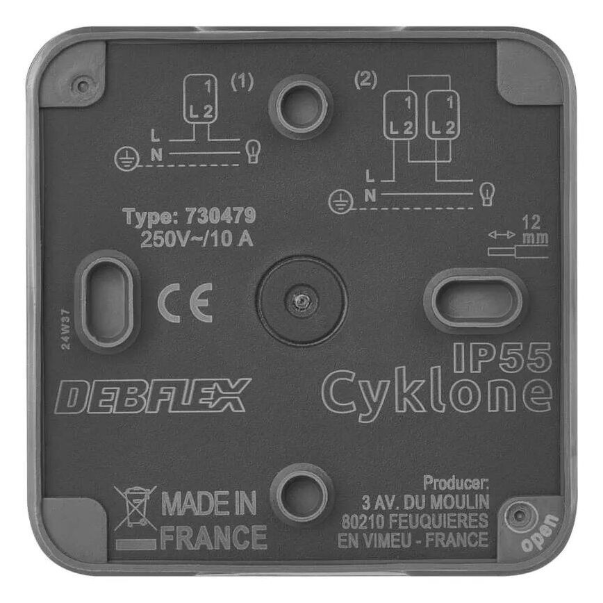 Mājas slēdzis pārslēdzis 250V/10A IP55