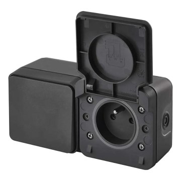 Mājas slēdzis pārslēdzis ar kontaktligzdu 250V/16A IP55