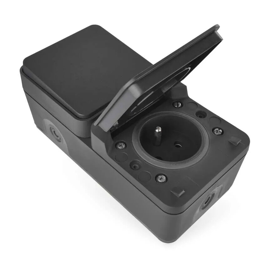 Mājas slēdzis pārslēdzis ar kontaktligzdu 250V/16A IP55