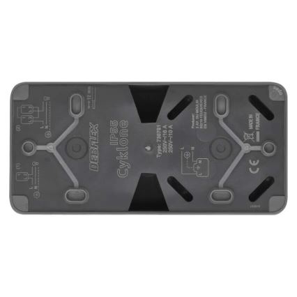 Mājas slēdzis pārslēdzis ar kontaktligzdu 250V/16A IP55