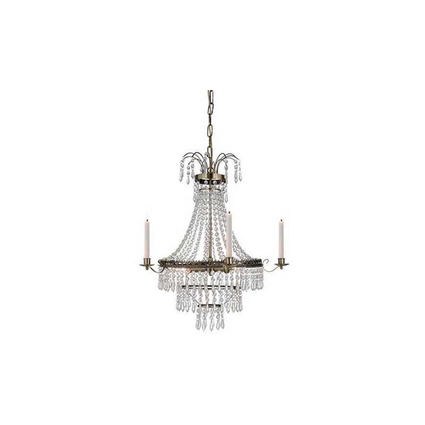 Markslöjd 105157 - Lustra uz ķēdes MARIELUND 3xE14/40W/230V misiņa