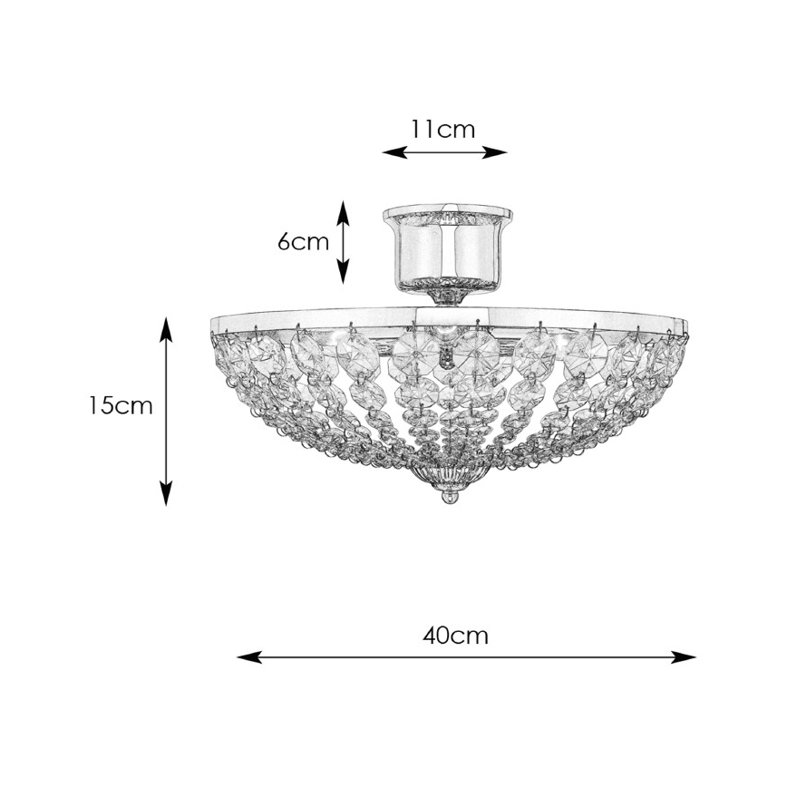 Markslöjd 105316 - Griestu lampa GRÄNSÖ 3xE14/40W/230V