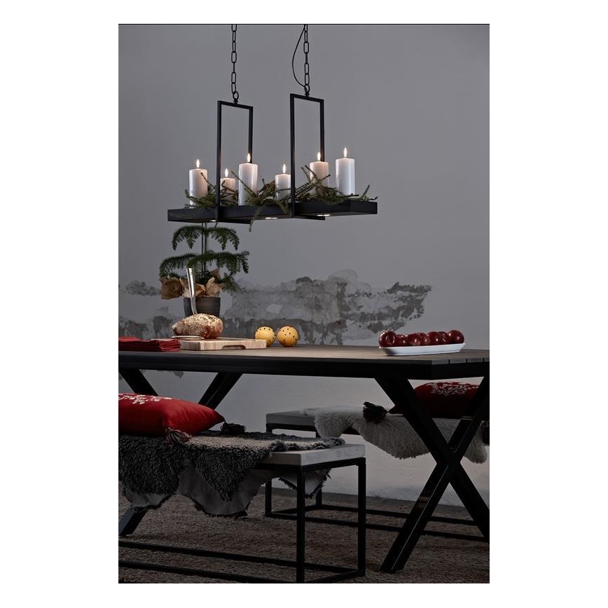 Markslöjd 105780 - LED aptumšojama lustra ķēdē TRAY 3xLED/3W/230V melns