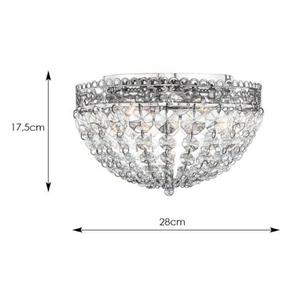 Markslöjd 106062 - Kristāla sienas gaismeklis SAXHOLM 2xE14/40W/230V