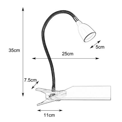 Markslöjd 106091 - LED Galda lampa ar skavu TULIP LED/3W/230V balta