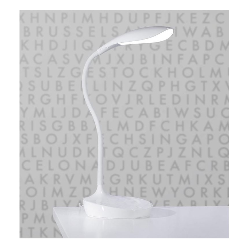 Markslöjd 106093 - LED Aptumšojama galda lampa ar USB SWAN LED/4,6W/230V