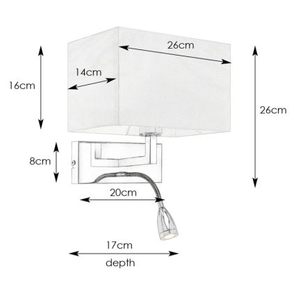 Markslöjd 106308 - LED Sienas lampa SAVOY LED/3W+E27/60W/230V