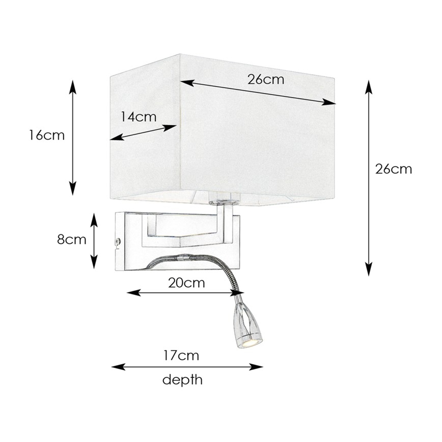 Markslöjd 106308 - LED Sienas lampa SAVOY LED/3W+E27/60W/230V