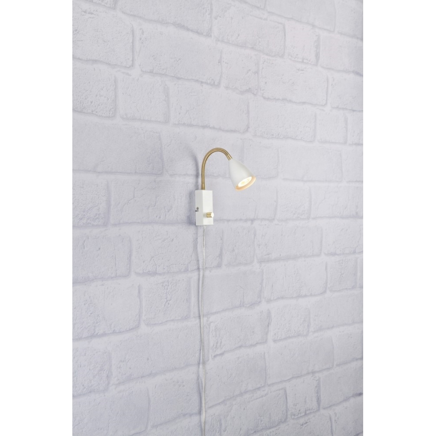 Markslöjd 106588 - Aptumšojams sienas gaismeklis CIRO 1xGU10/7W/230V balts