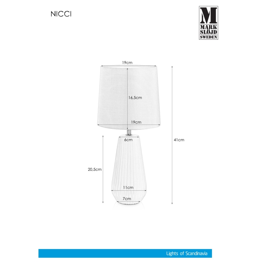 Markslöjd 106624 - Galda lampa NICCI 1xE14/40W/230V