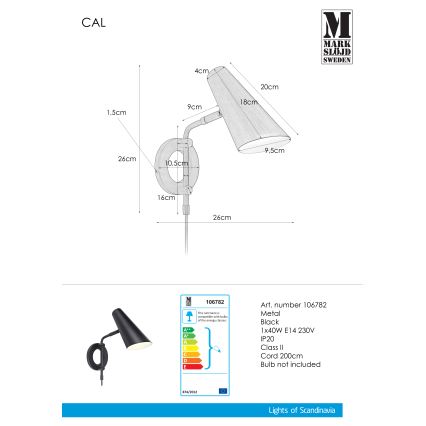 Markslöjd 106782 - Sienas gaismeklis CAL 1xE14/40W/230V