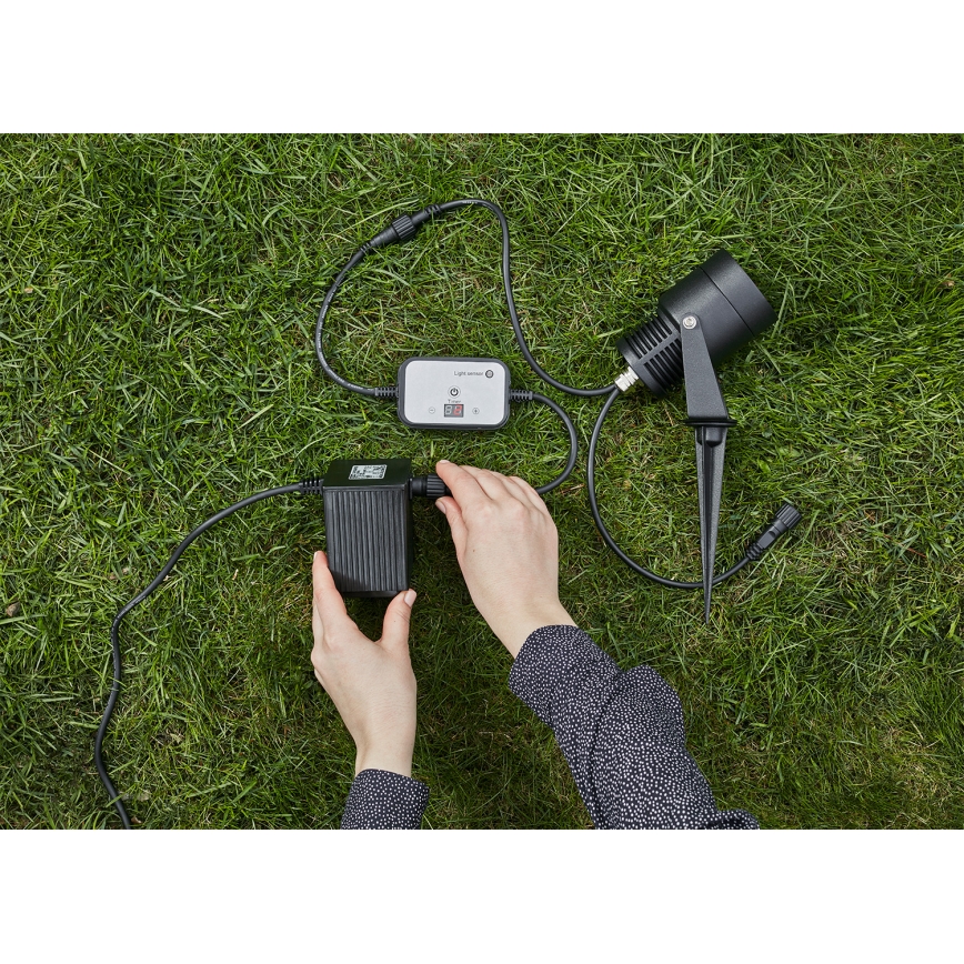 Markslöjd 106936 - Krēslas sensors ar taimeri GARDEN24 24V IP44