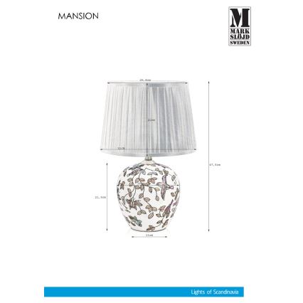 Markslöjd 107040 - Galda lampa MANSION 1xE27/60W/230V