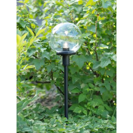 Markslöjd 107283 - LED āra lampa GARDEN24 LED/3W/24V 60 cm IP44 melna/caurspīdīga