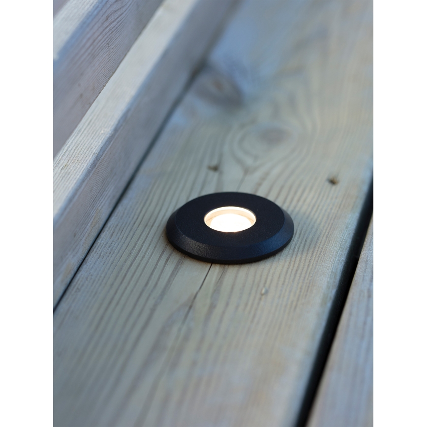 Markslöjd 107285 - GARDEN24 āra iebūvējamais LED gaismeklis LED/3W/24V IP44 melns