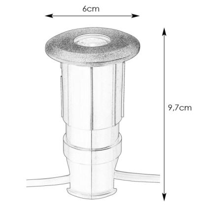 Markslöjd 107285 - GARDEN24 āra iebūvējamais LED gaismeklis LED/3W/24V IP44 melns