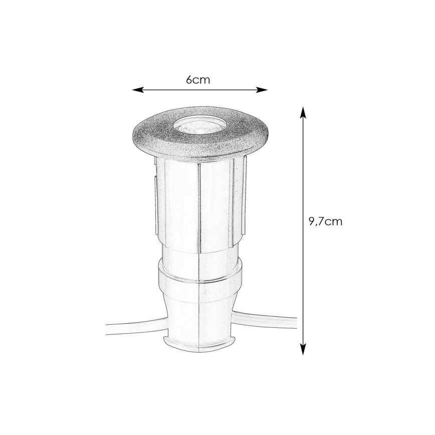 Markslöjd 107285 - GARDEN24 āra iebūvējamais LED gaismeklis LED/3W/24V IP44 melns