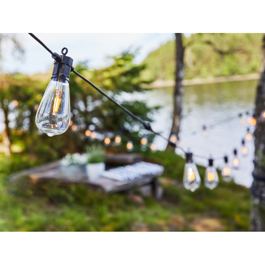Markslöjd 107293 - LED Āra dekoratīvā virtene GIRLANDA GARDEN 10xLED 5,5m IP44