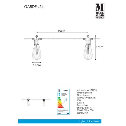 Markslöjd 107293 - LED Āra dekoratīvā virtene GIRLANDA GARDEN 10xLED 5,5m IP44