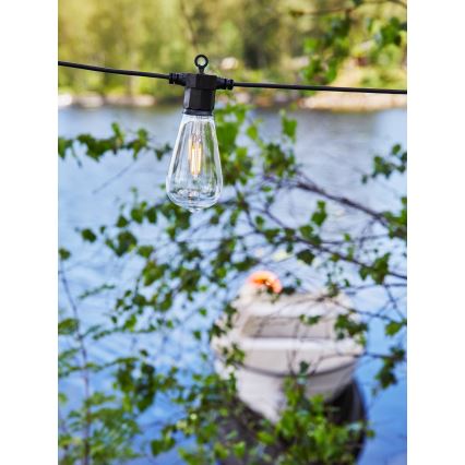 Markslöjd 107293 - LED Āra dekoratīvais virtenes GIRLANDA GARDEN 10xLED 5,5m IP44